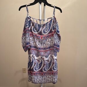 Paisley Off-Shoulder Dress